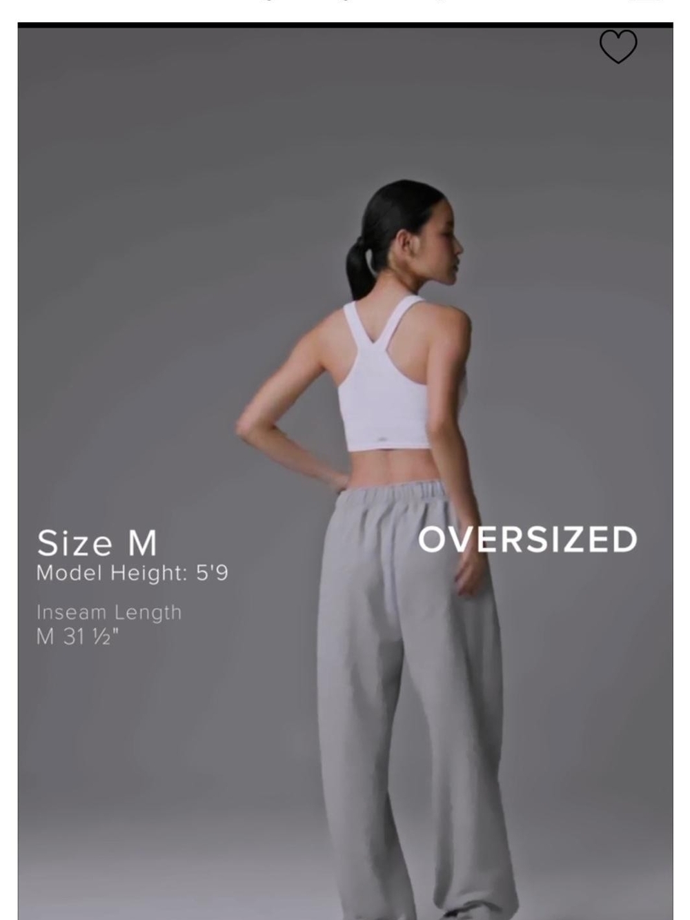 Oversized Women's Sweatpants in Light Gray